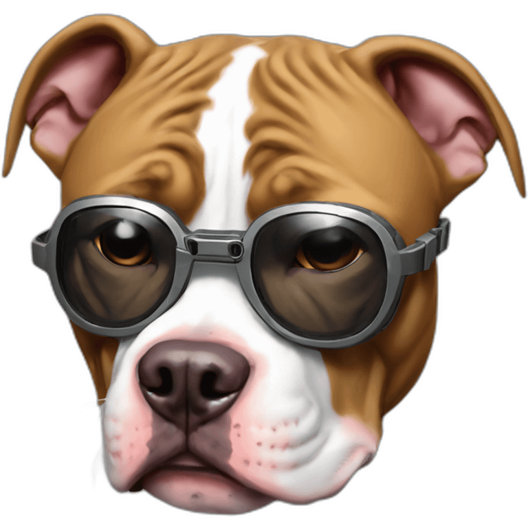 Pitbull-óculos-cyberpunk emoji