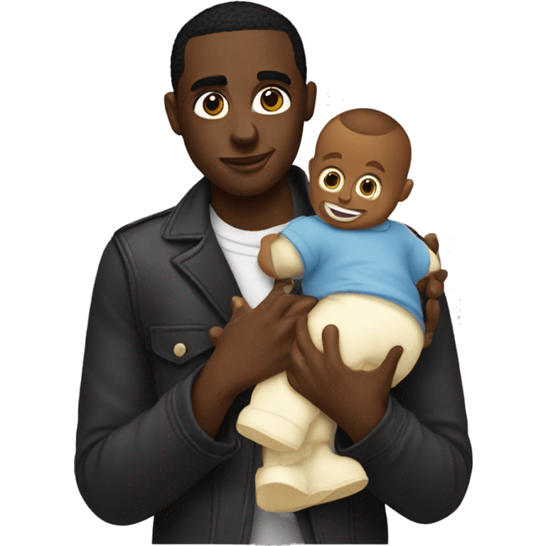 Diddy holding a baby  emoji