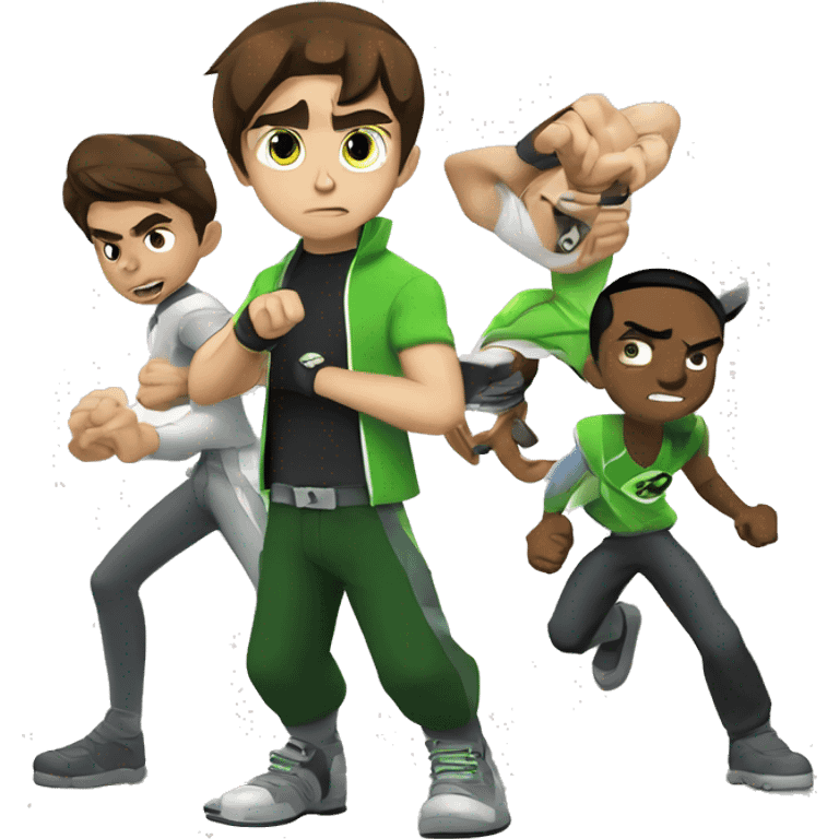 Ben 10 fight with chhota bheem emoji