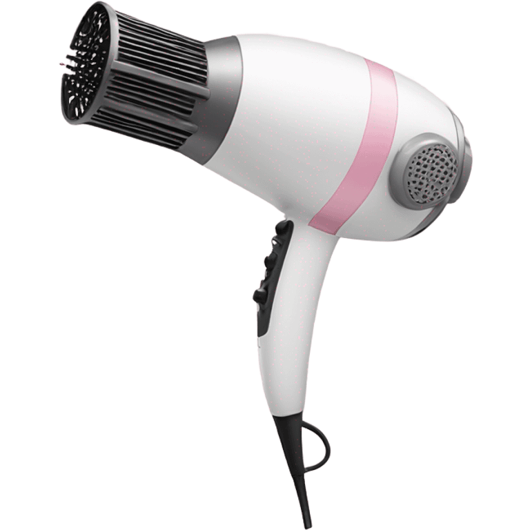 Hairdryer white light pink eadges emoji