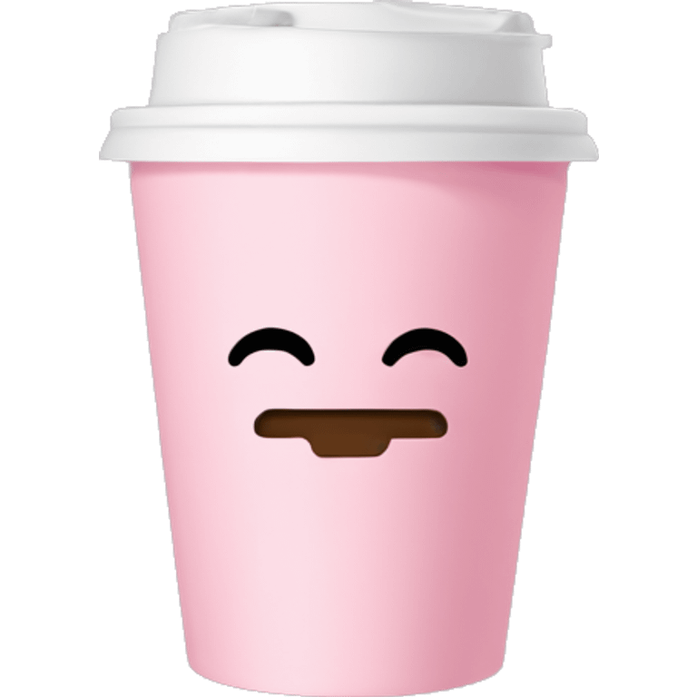 Millennial pink coffee cup to-go emoji