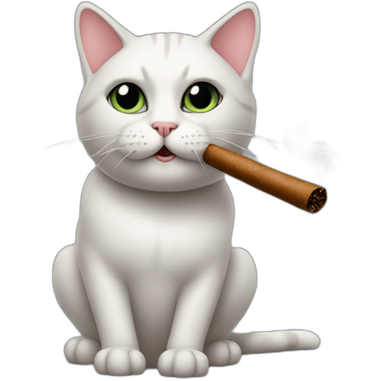 cat smoke cigar emoji