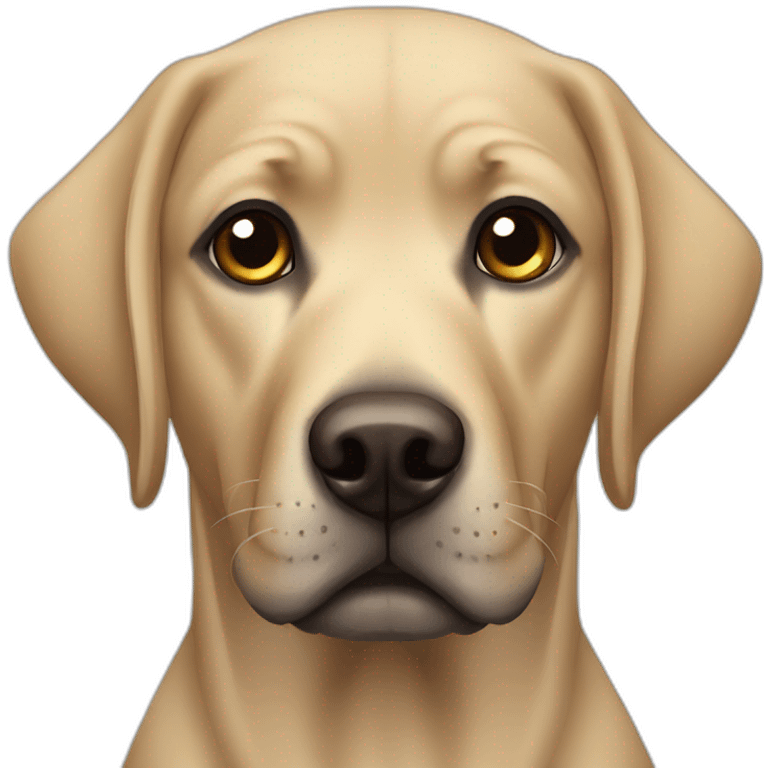 Black sad black eyes Labrador dog emoji