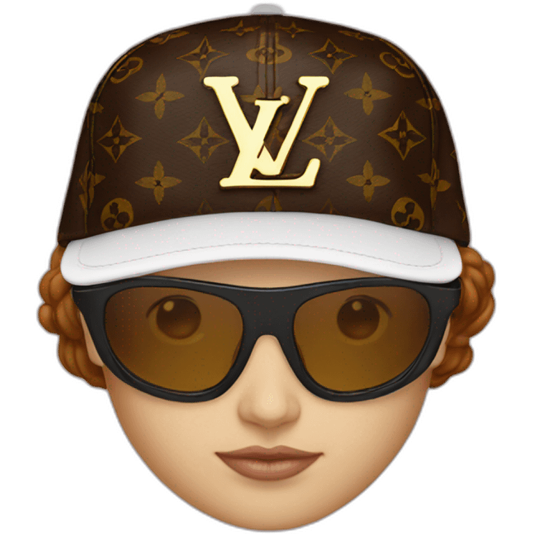 Only Louis Vuitton cap no face emoji