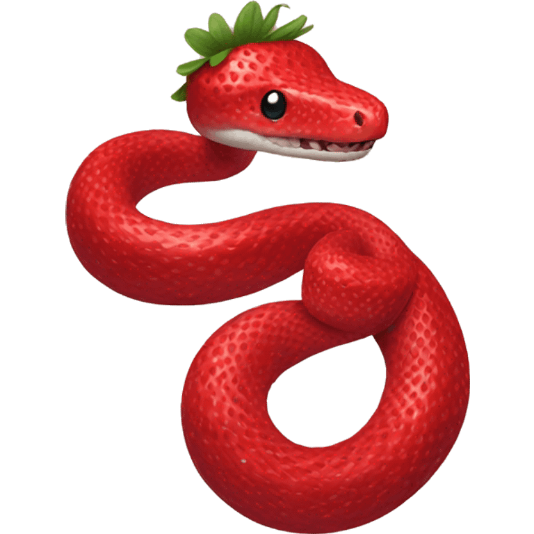 Strawberry snake emoji