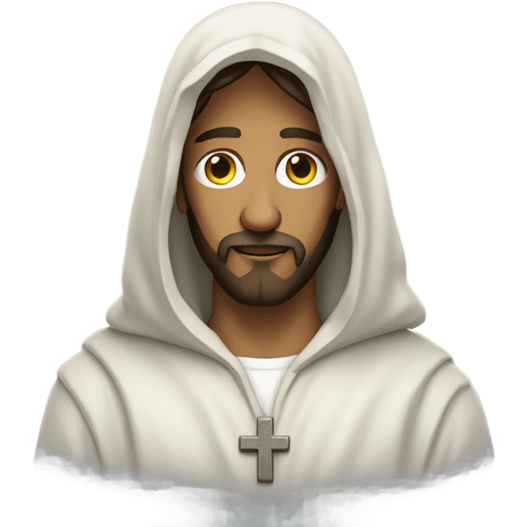 Jesus wearing a hoodie emoji