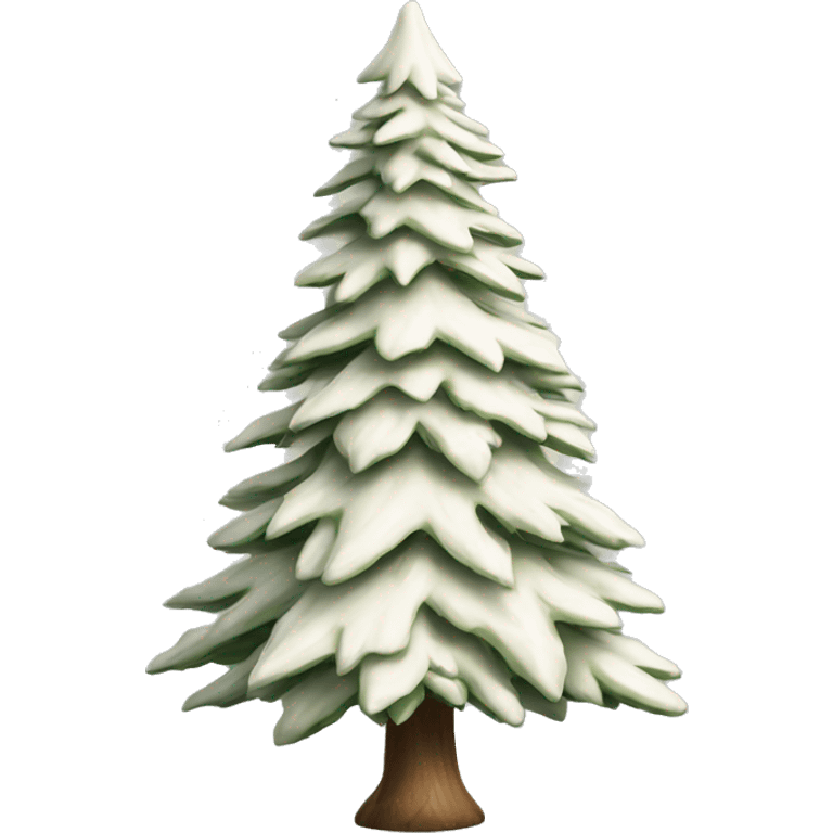 Realistic isolated off white fir christmas tree   emoji