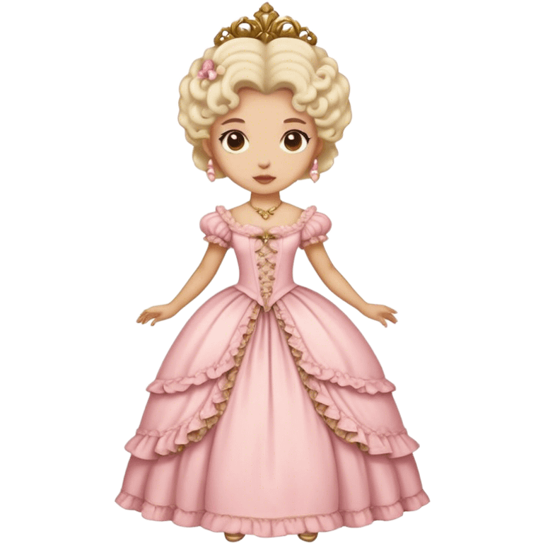 rococo pale pink dress emoji