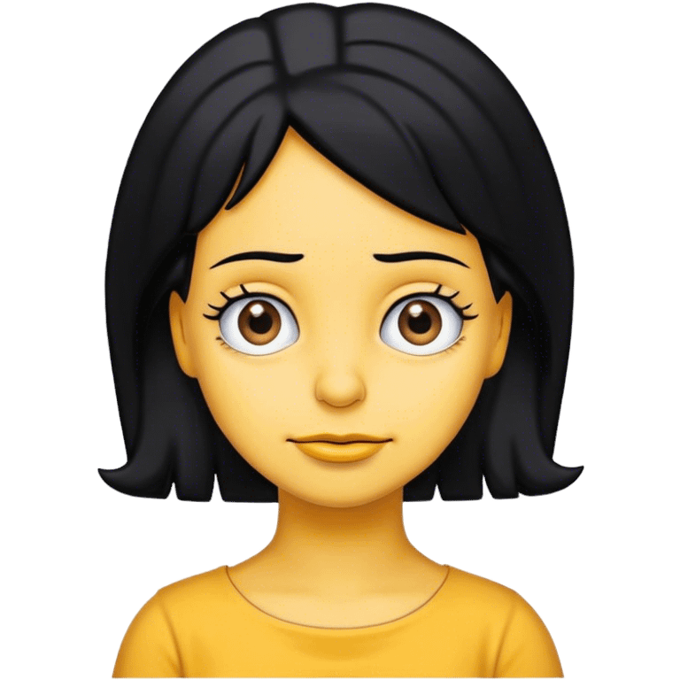 Lisa Simpson with black hair emoji