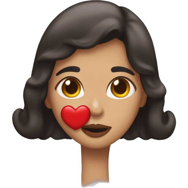 Woman sending a kiss emoji