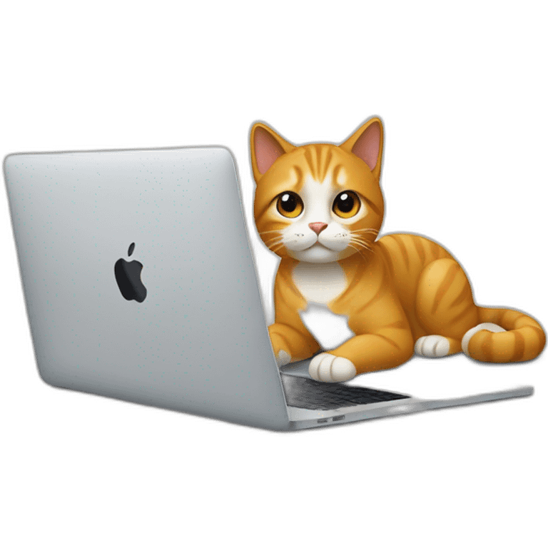 cat with a macbook emoji