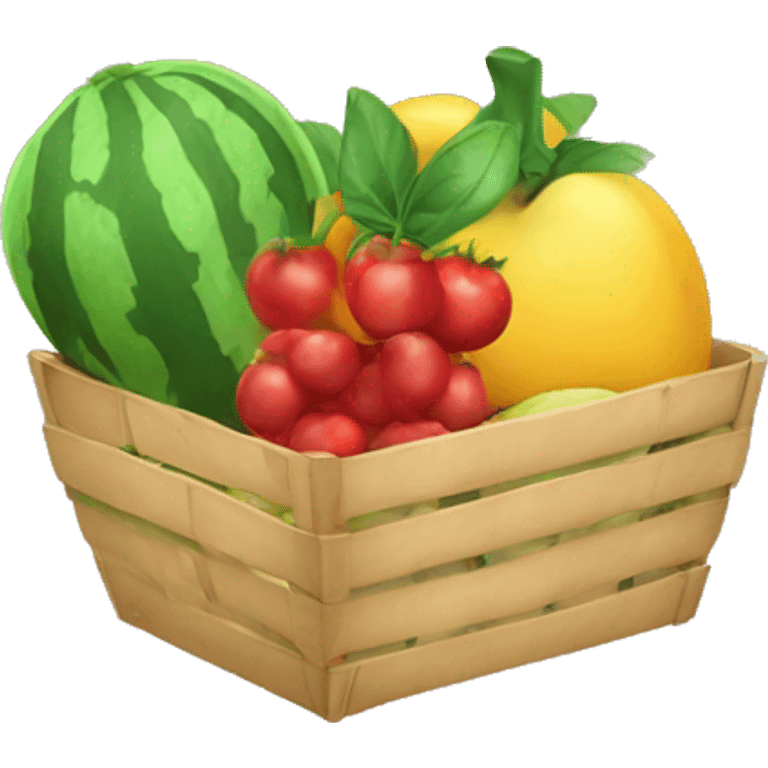 agricultural with fruits emoji