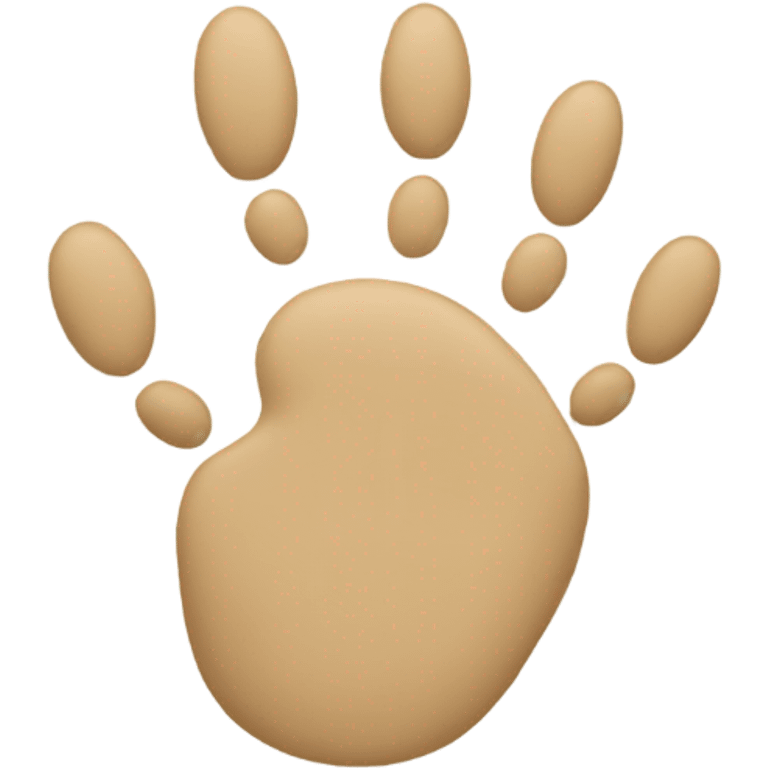 Beige footprint emoji