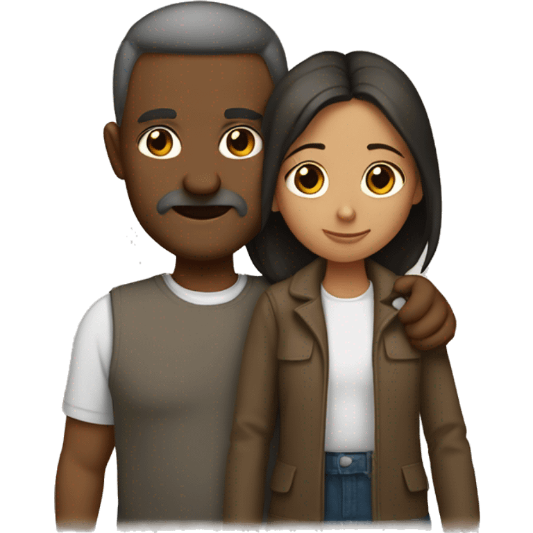 Padre e hija abrazados emoji