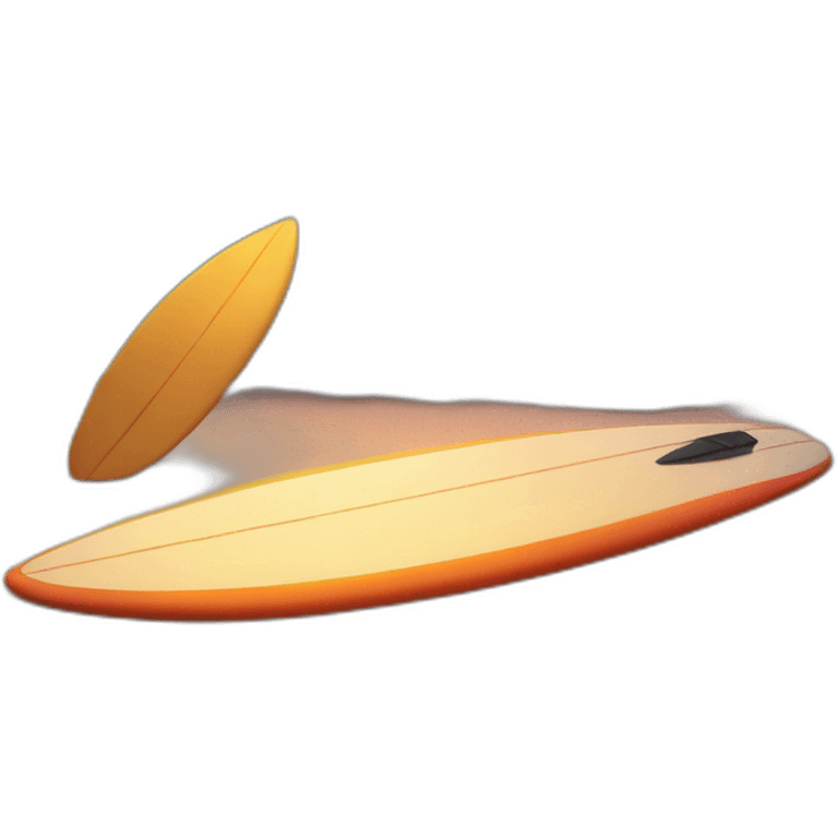 surfboard on the beach at sunset emoji