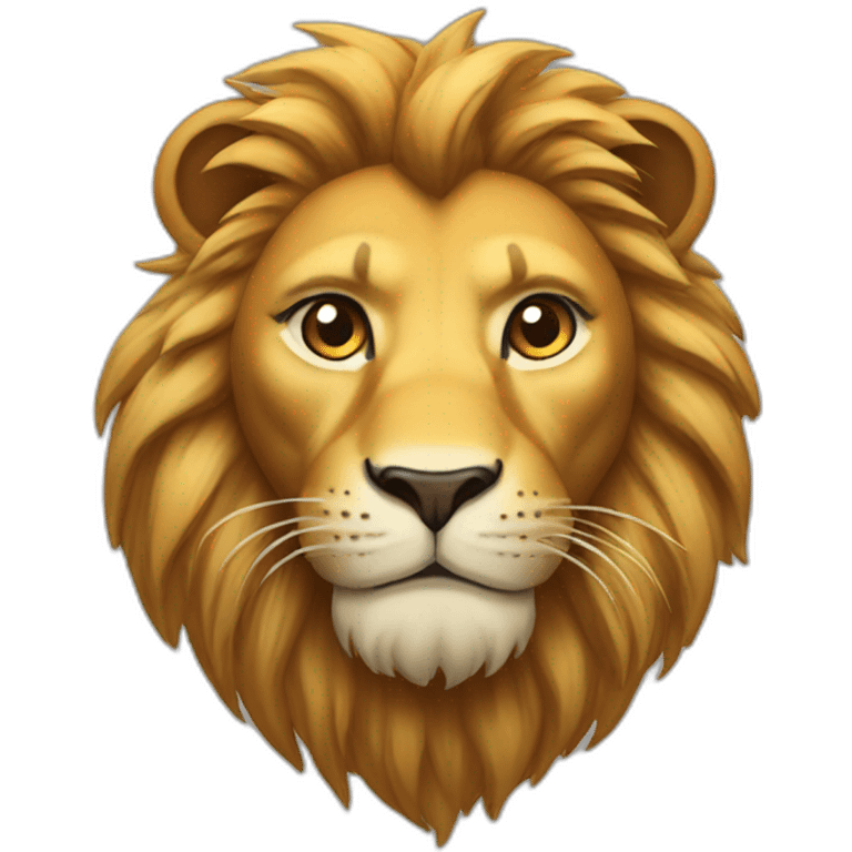 Lion sur chat emoji