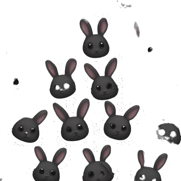 Black bunny  emoji