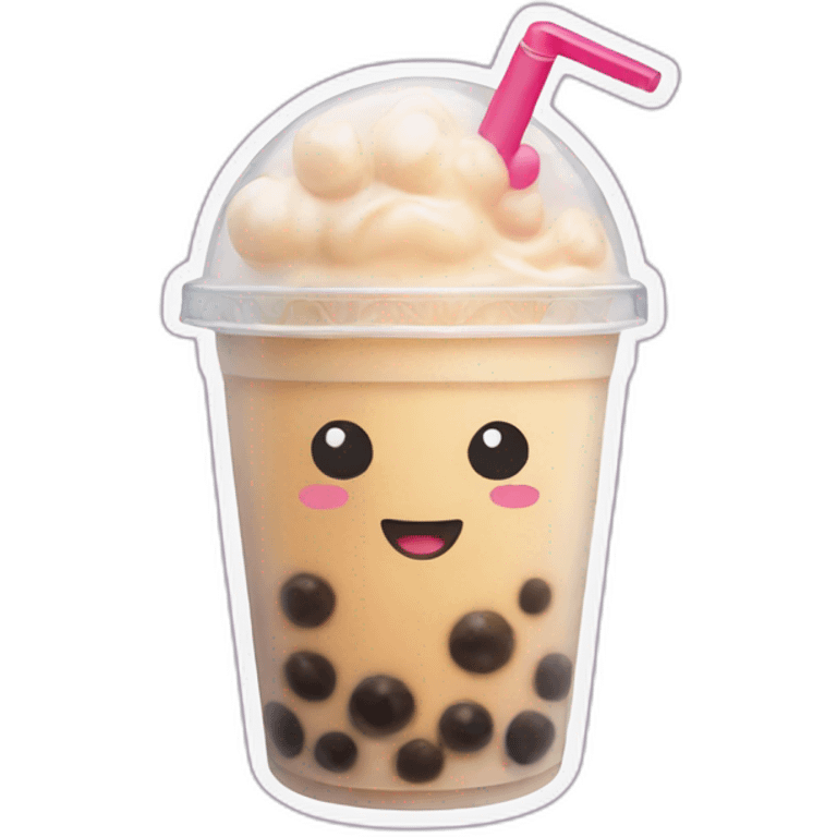 Drinking bubble tea emoji