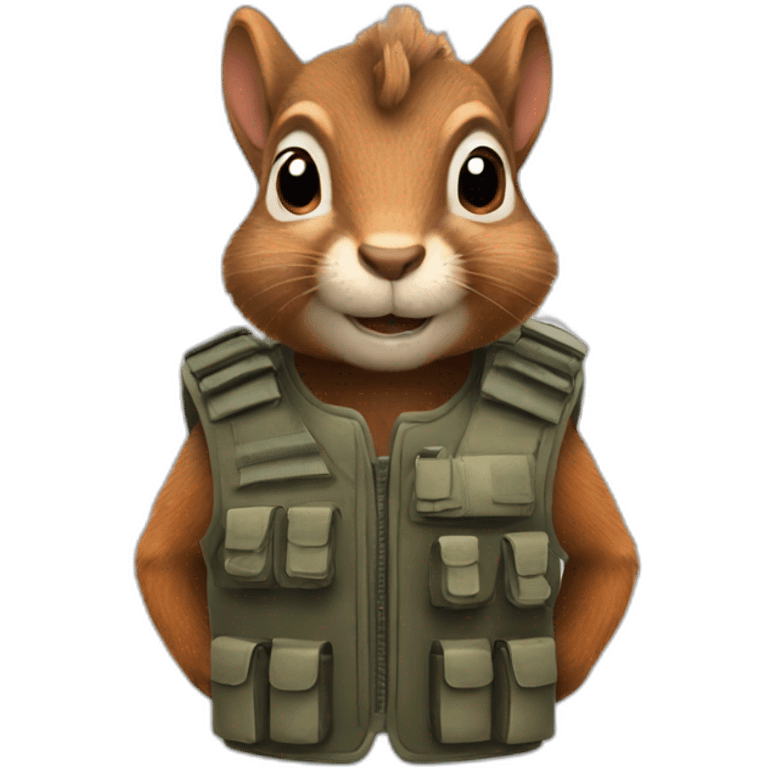 squirrel in a bulletproof vest emoji