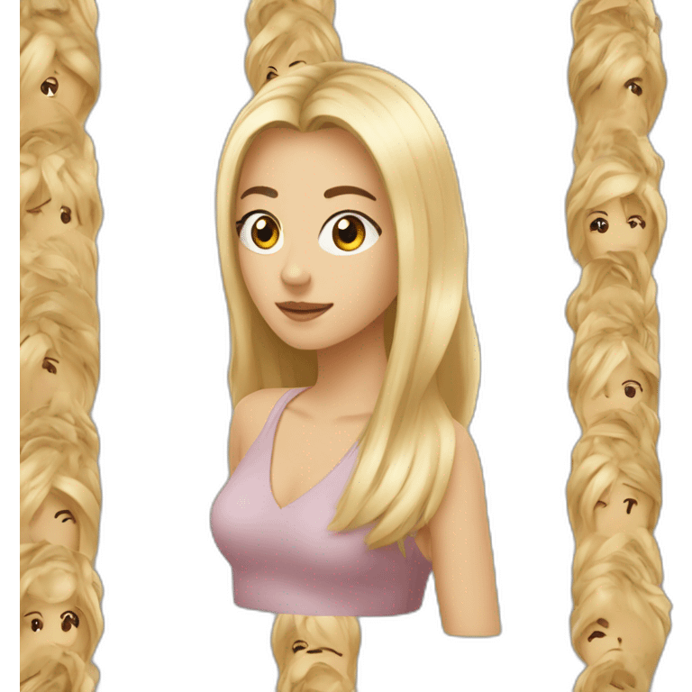 Une blonde et une brune qui se regardent emoji