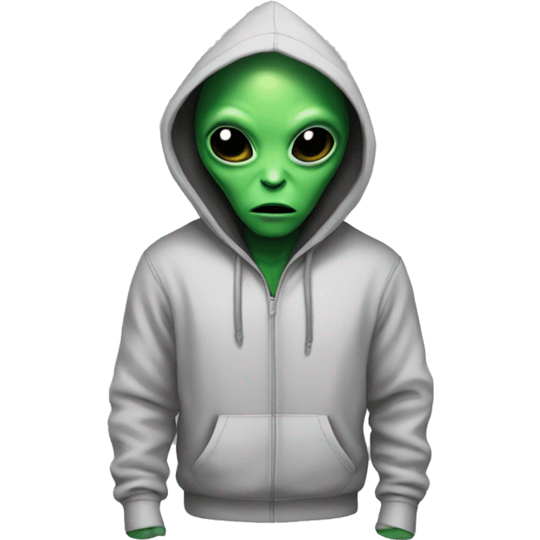 Alien with hoodie emoji