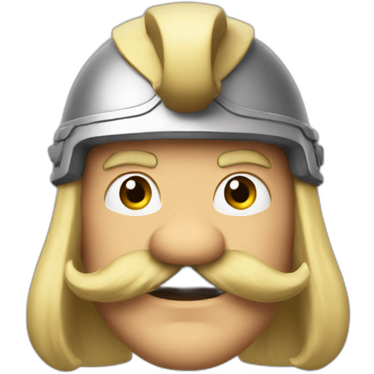 Asterix with blond moustache and helmet emoji