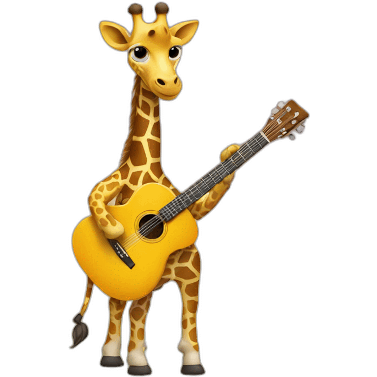 Giraffe playing guitar emoji