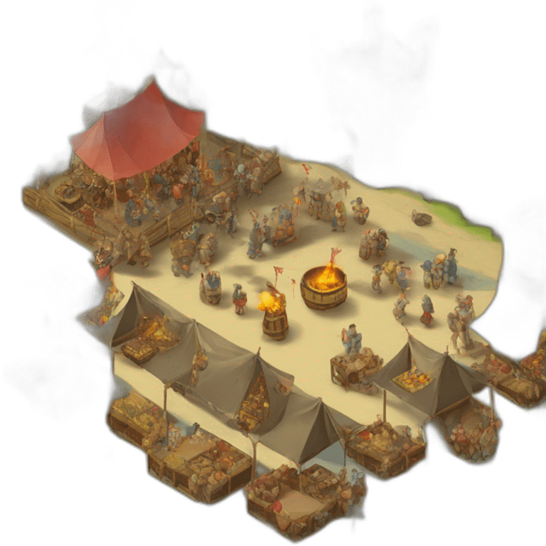 medieval fair, isometric view emoji