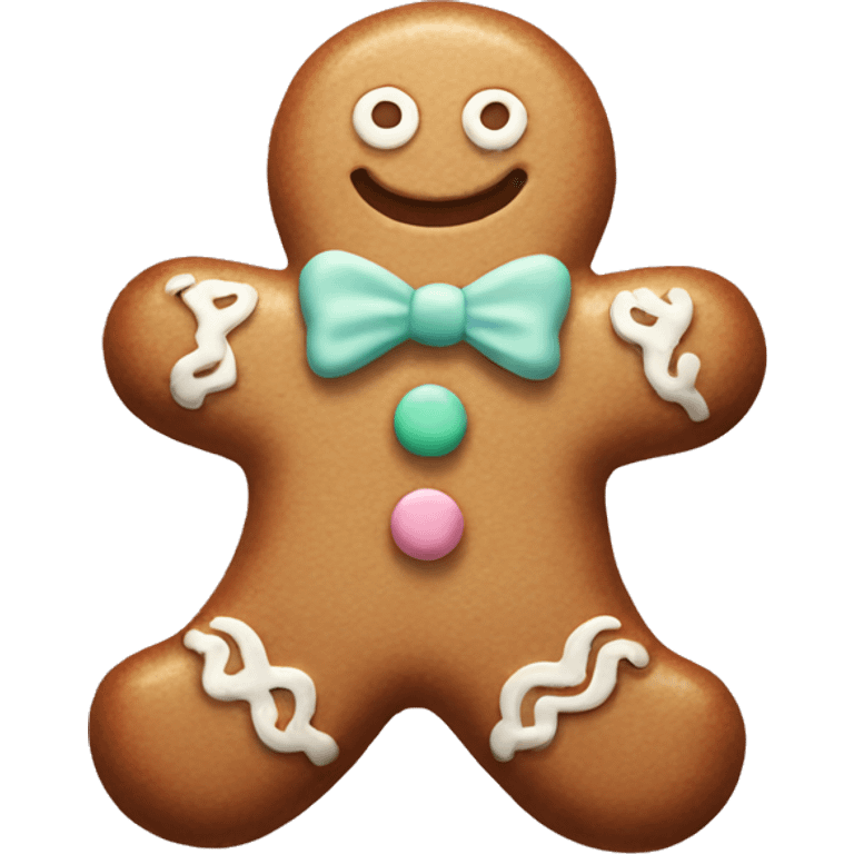 Pastel gingerbread man emoji