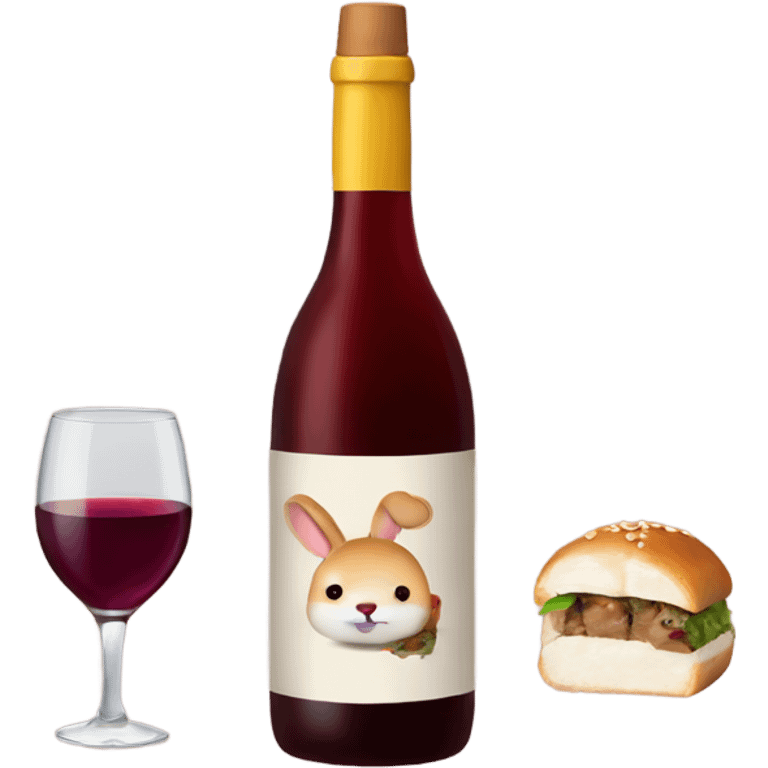 Bun cha and wine emoji