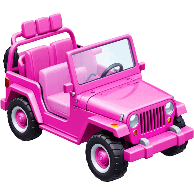 Barbie jeep, isometric  emoji