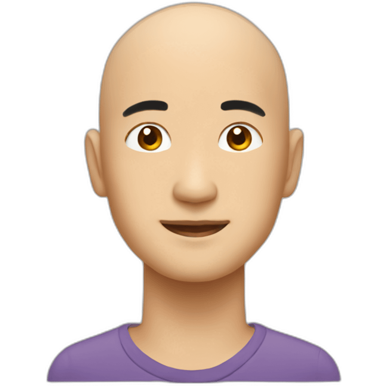 Handsome bald asian guy emoji