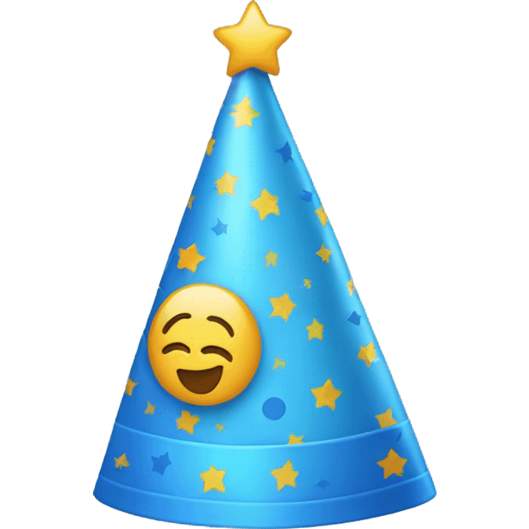 blue birthday hat  emoji