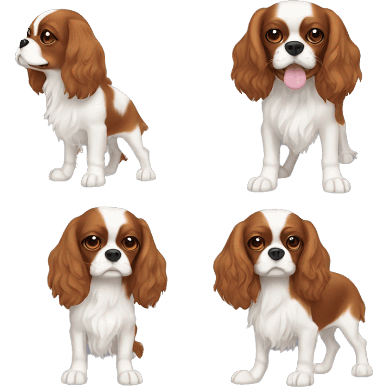 Brown cavalier king charles emoji