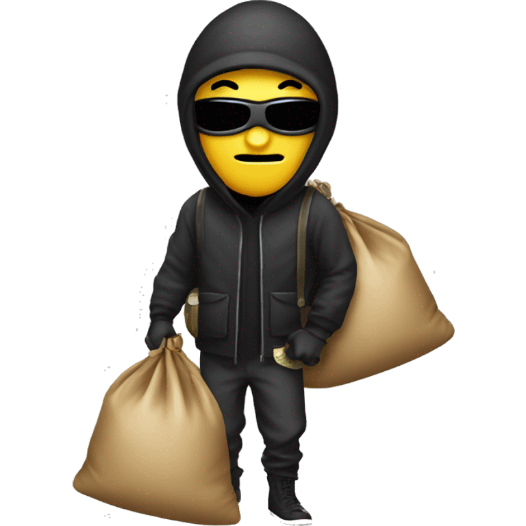 robber with money bag  emoji