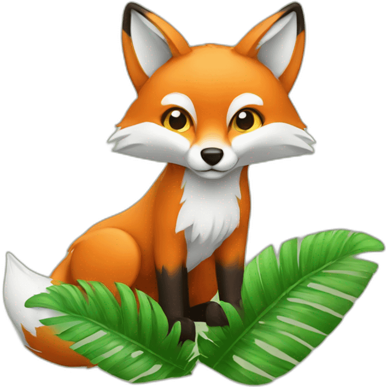 fox and palm emoji