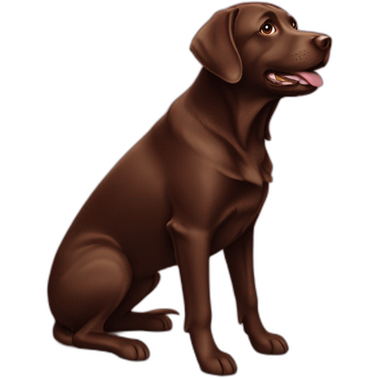 chocolate labrador  emoji