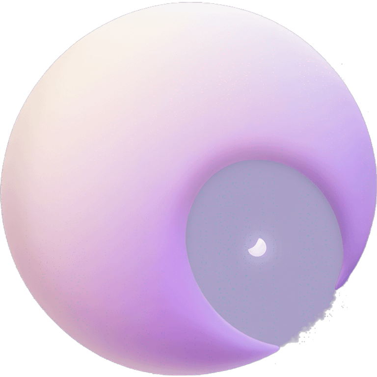 Pastel lilac-gradient crescent moon emoji