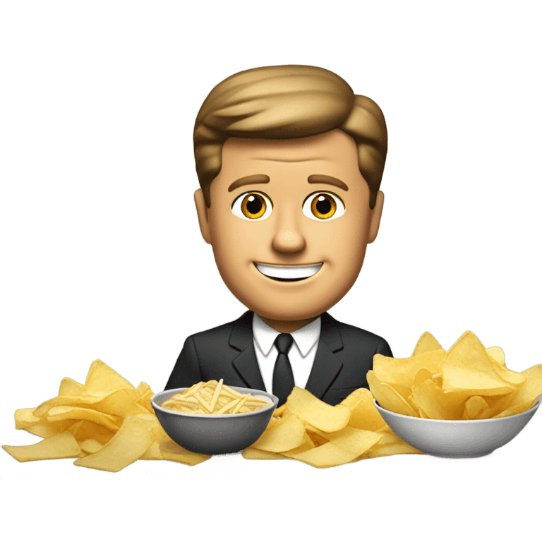 JFK eating chips emoji