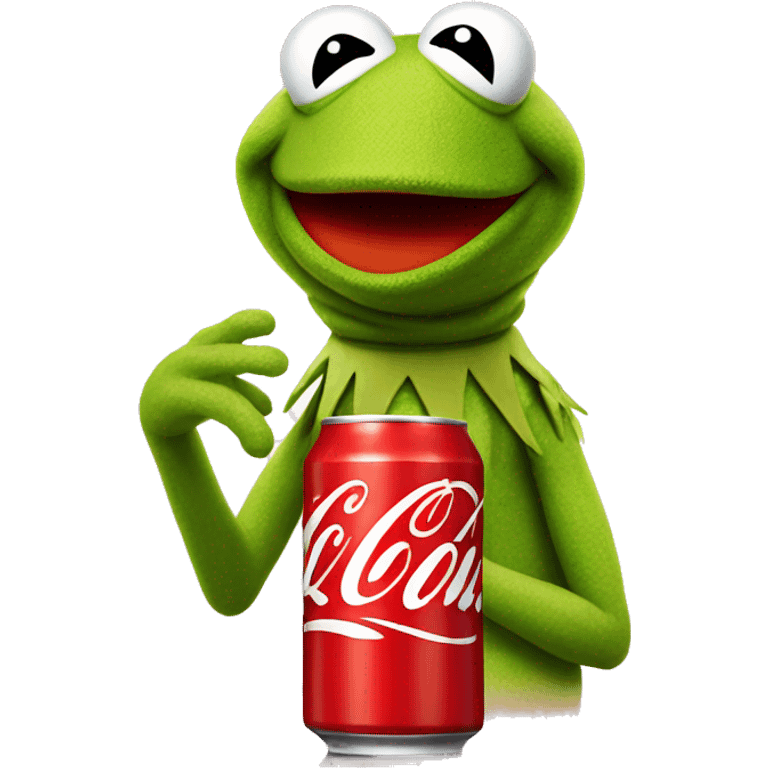 Kermit the frog coke emoji