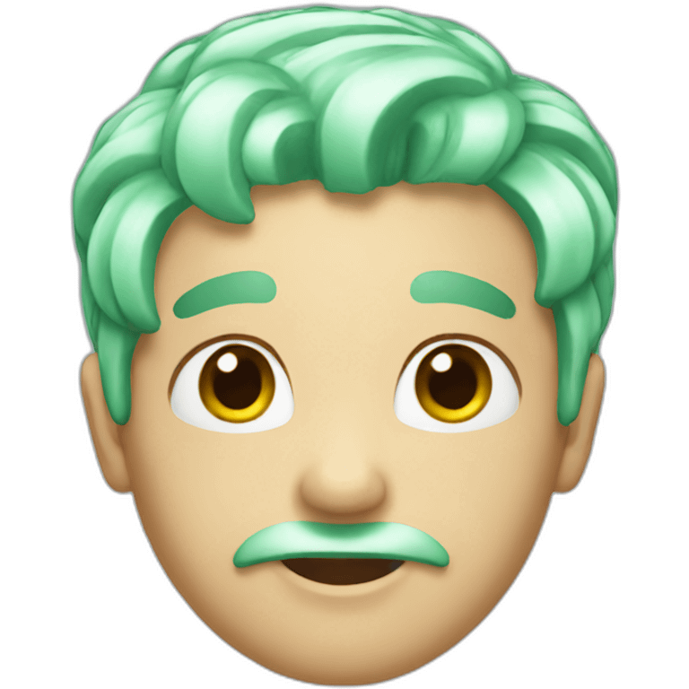 mint hair emoji