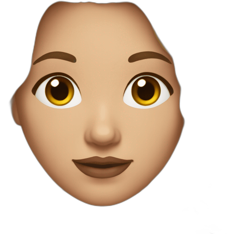 Plus size seductive brown hair Caucasian woman emoji