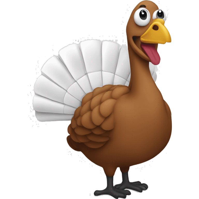 White with his hand inside of a Turkey  emoji