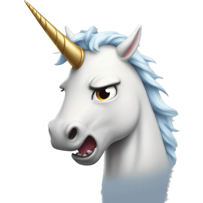 Angry unicorn emoji