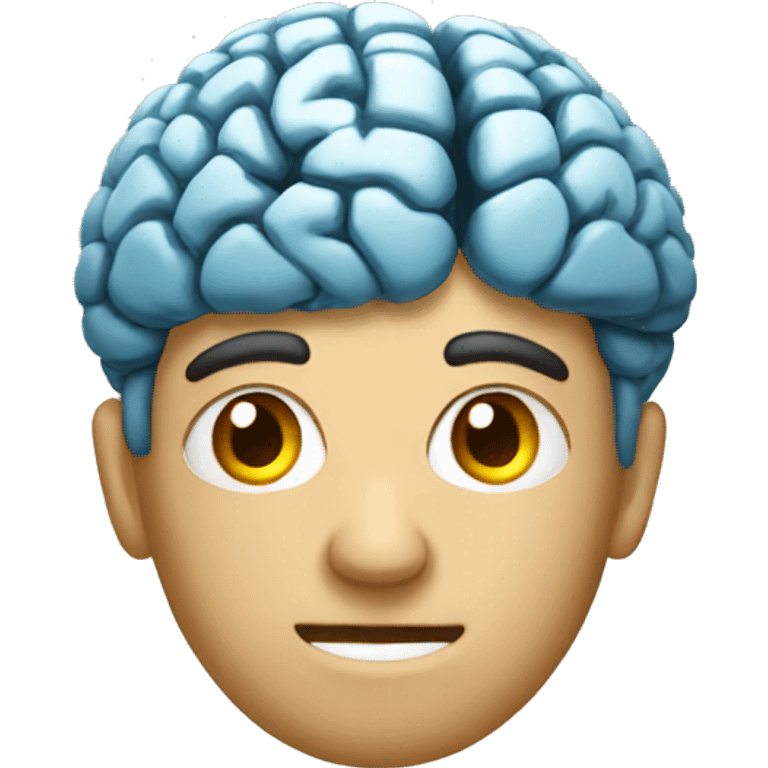 Clever and professional brain emoji