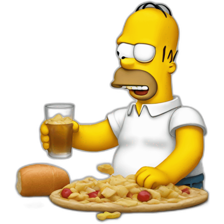 Homer eating emoji