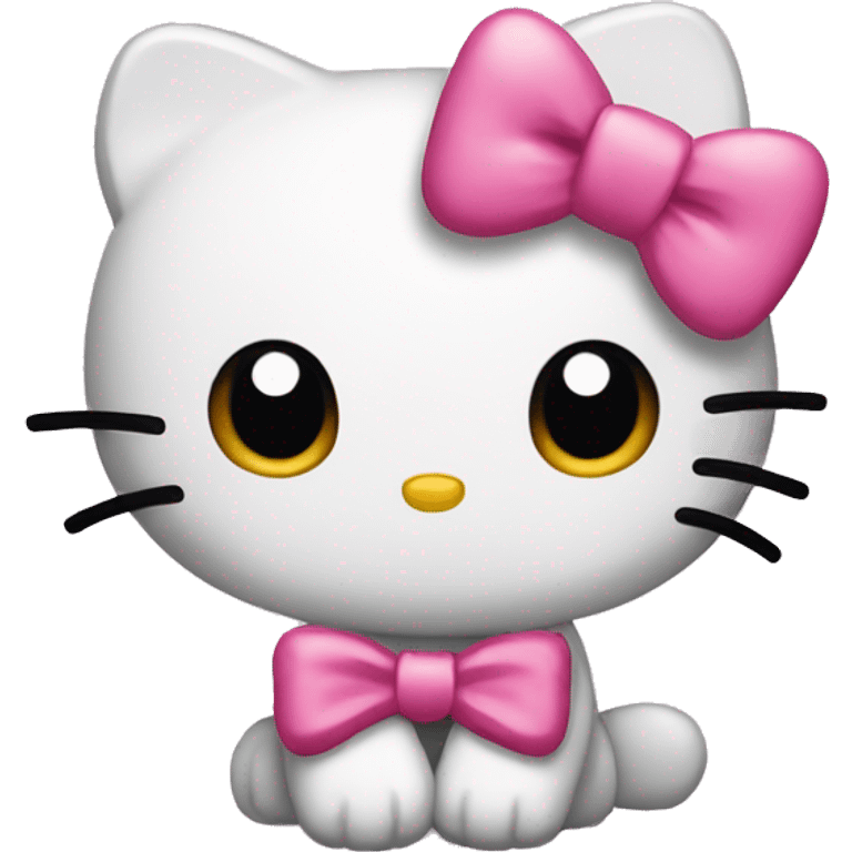 Hello Kitty with bow emoji