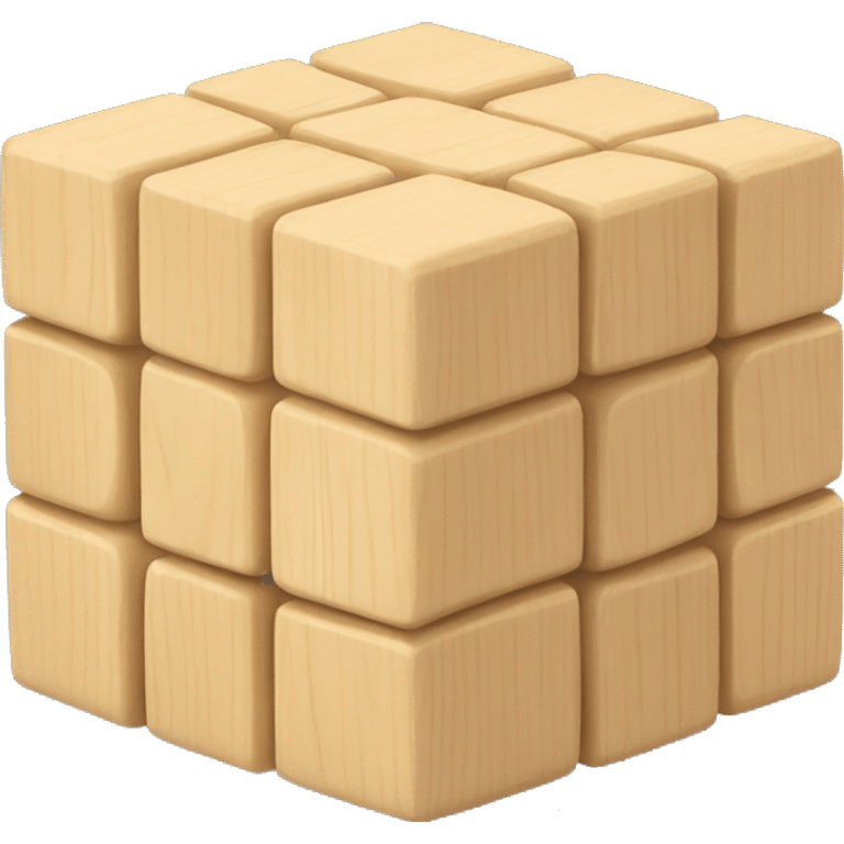 creme wooden cube   emoji