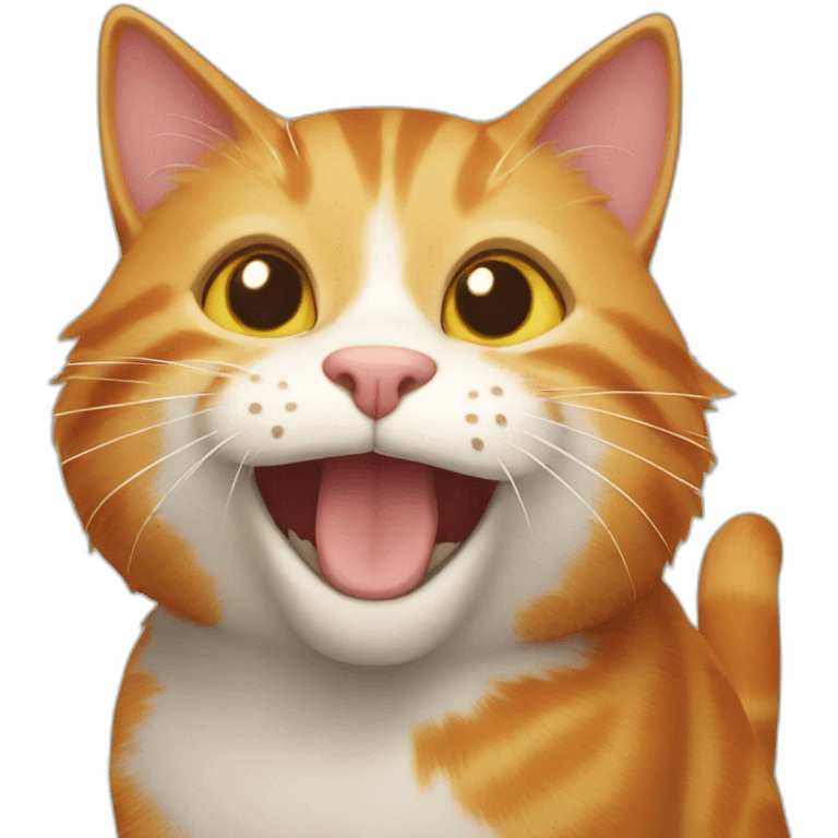 Happy Ginger cat  emoji