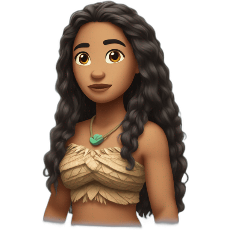 Moana with long hair  emoji